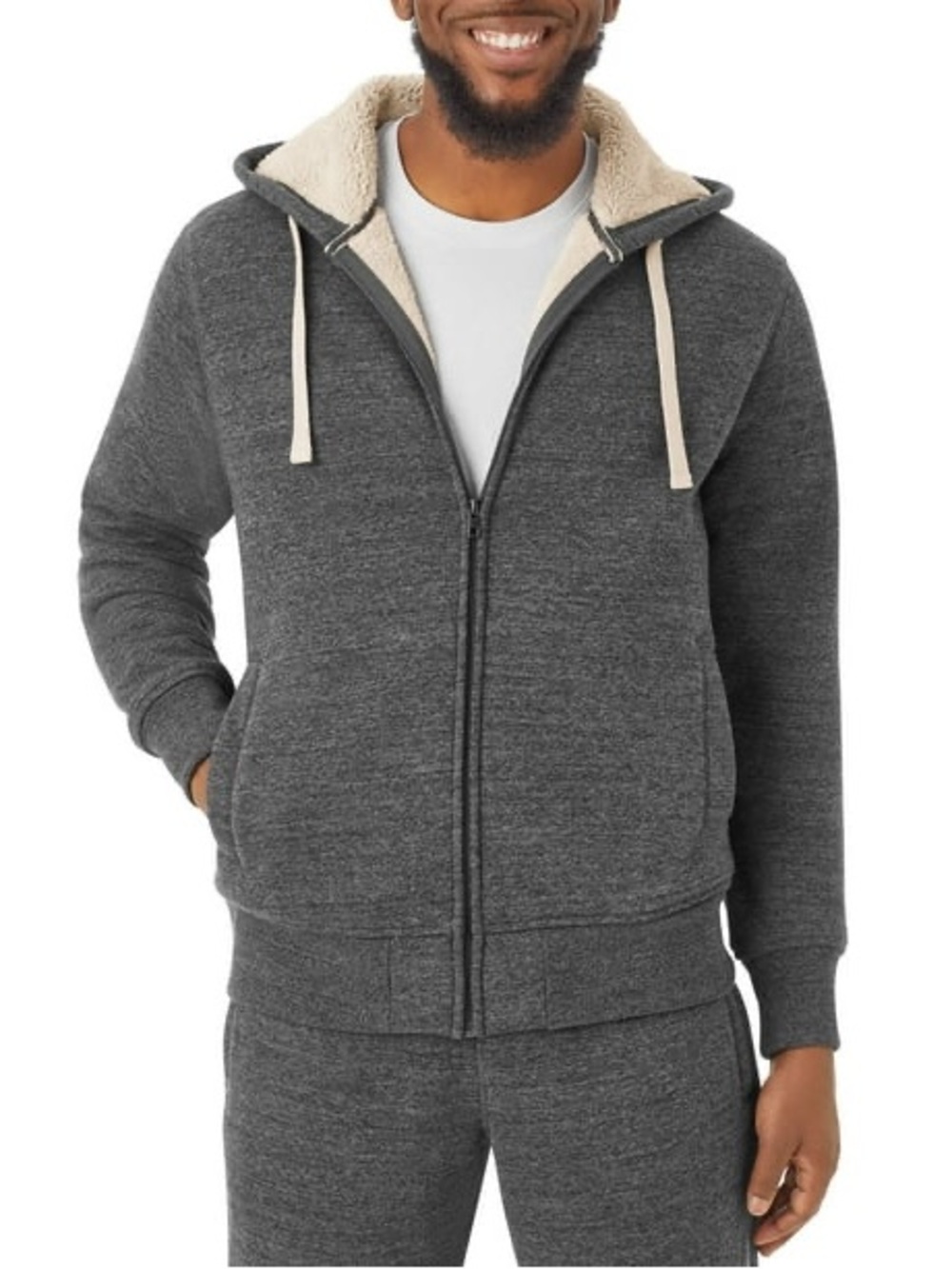 NWT Member’s Mark Men's Sherpa Lined Jacket Full Zip Jacket